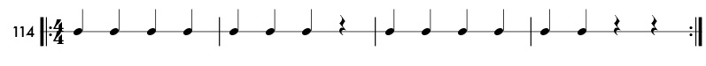 Rhythm pattern 114