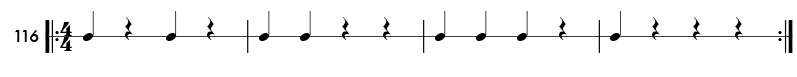Rhythm pattern 116