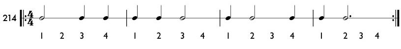 Rhythm pattern 214