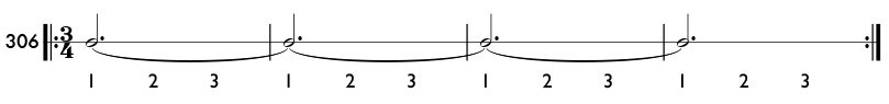 Rhythm pattern 306