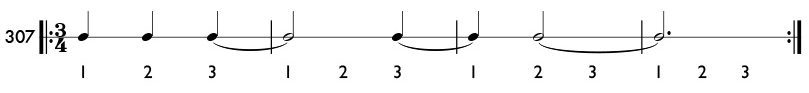 Rhythm pattern 307