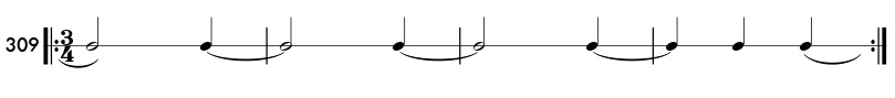 Rhythm pattern 309