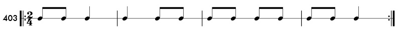 Rhythm pattern 403
