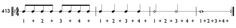 Rhythm pattern 413