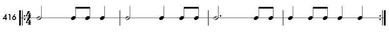 Rhythm pattern 416