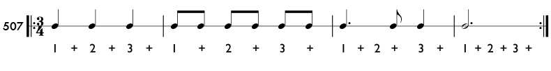 Rhythm pattern 507