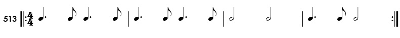 Rhythm pattern 513