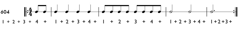 Rhythm pattern 604