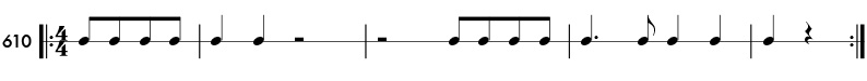 Rhythm pattern 610