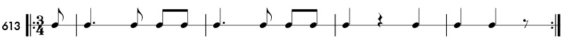 Rhythm pattern 613