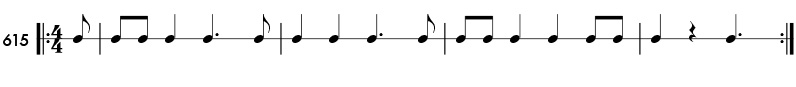Rhythm pattern 615