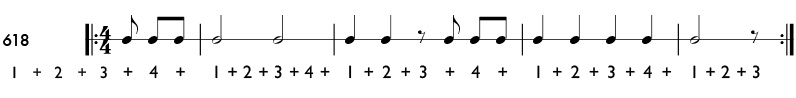 Rhythm pattern 618