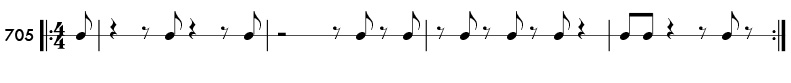 Rhythm pattern 705