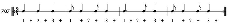 Rhythm pattern 707