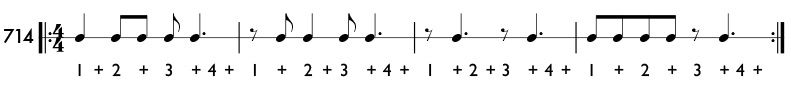 Rhythm pattern 714