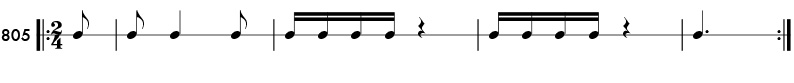 Rhythm pattern 805
