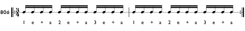 Rhythm pattern 806