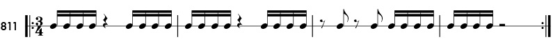 Rhythm pattern 811