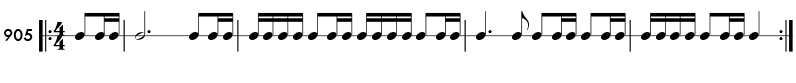 Rhythm pattern 905