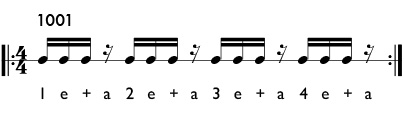 Rhythm pattern 1001