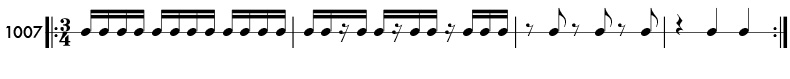 Rhythm pattern 1007
