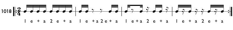 Rhythm pattern 1018