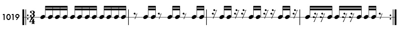 Rhythm pattern 1019