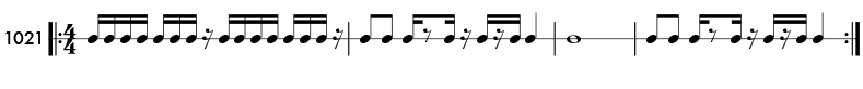 Rhythm pattern 1021