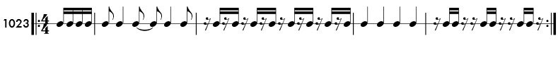 Rhythm pattern 1023