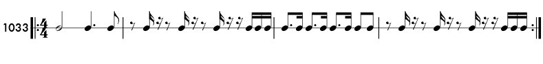 Rhythm pattern 1033