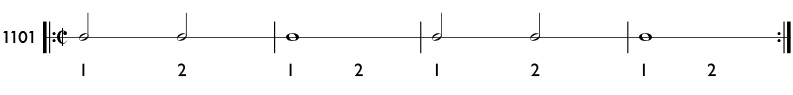 Rhythm pattern 1101