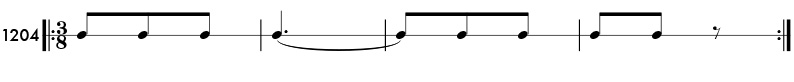 Rhythm pattern 1204