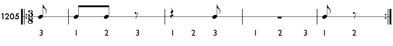 Rhythm pattern 1205