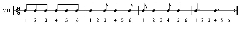 Rhythm pattern 1211