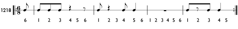 Rhythm pattern 1218