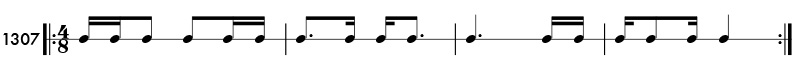 Rhythm pattern 1307