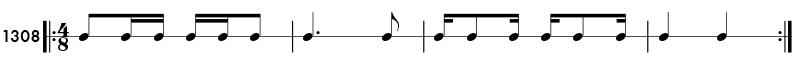 Rhythm pattern 1308