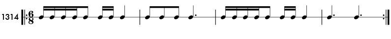 Rhythm pattern 1314