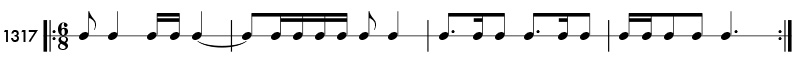 Rhythm pattern 1317