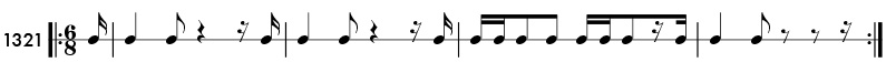 Rhythm pattern 1321