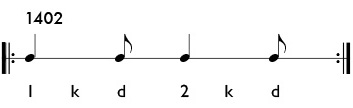 Rhythm pattern 1402