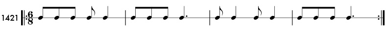 Rhythm pattern 1421