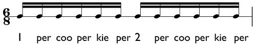 Using the word "cookie" to subdivide the beat in compound meter