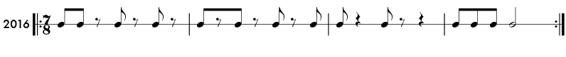 Odd meter 7/8 time signature example - Pattern2016