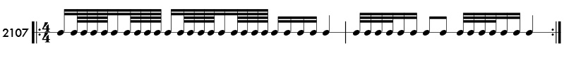 32nd notes and 64th notes rhythm pattern 2107